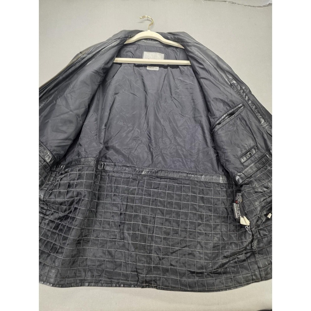 M Julian x Wilsons Leather Men Leather Trench Coat Black Vintage Y2K Gorpcore - Picture 5 of 16